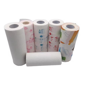 Rollo de toalla de papel de cocina de 2 capas con impresión personalizada, toallas de papel premium para uso en cocina